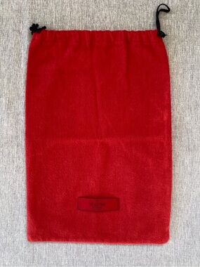 Authentic VALENTINO | Velvet Drawstring Dust Bag Gift Storage Red